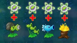 Plants vs Zombies Every Peashooter + Plant Food Hack