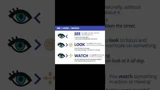See,look,watch difference #education #trending #learning #beginners #grammar #english