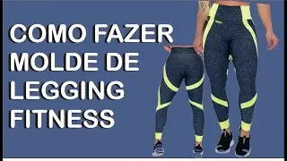 Molde de legging fitness com recorte