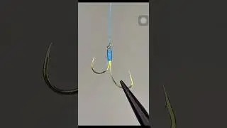 cara memasang mata pancing double hanya dengan satu benang pancing #mancing  #matapancing  #shorts