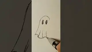 HOW TO DRAW A GHOST 👻 #illustration #art #drawing