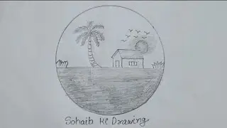 How to draw a beautiful tree house 🏠 🌴 ll #trending #easydrawing #art #drawing 