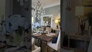 Southern Dining Room with Plush Seating and Elegant Chandelier | One Coast Design   #historichome