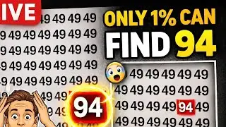 😱 99% People Can&rsquo;t Find the &ldquo;94&rdquo; | Eye Test Challenge 🔴 LIVE