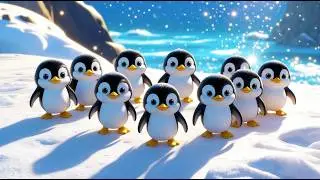 Ten Little Penguins Counting Song 🐧 | Fun Numbers for Kids | HummyLand