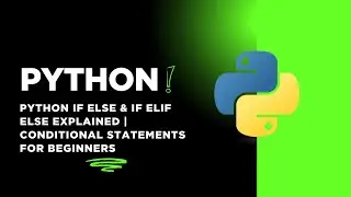 Python if else & if elif else Explained | Conditional Statements for Beginners 2025 