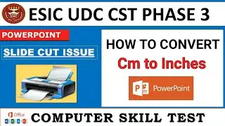 How to change measurement Cm to inches in PowerPoint | Esic udc cst 2022