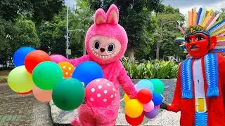 LIVE !!! SELAMAT ULANG TAHUN 👉 ONDEL ONDEL feat BADUT LABUBU JOGET BALONKU ADA LIMA mix BECAK