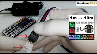 Kit ruban LED RGB | Mise en route | Test t&eacute;l&eacute;commande et installation