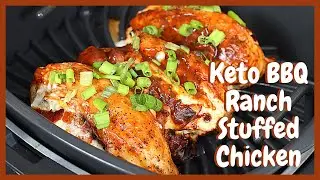 Keto BBQ Ranch Stuffed Chicken | Using my New NINJA FOODIE GRILL