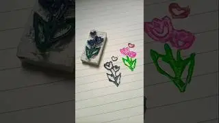 Diy rubber stamp✨🌷#art#flower🌷stamp#subscribe❤️