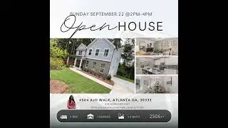 Open House New Construction 9/22 @2pm 4504 Ajo Walk Atlanta GA 30331