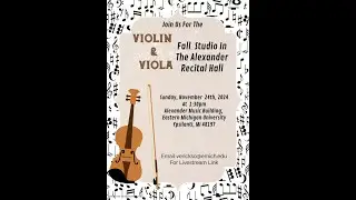 EMU Violin & Viola Studio Recital 11/24/2024