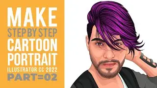 Vector Portrait tutorial in Adobe Illustrator l Part-2 l Creative Graphics l CC2022