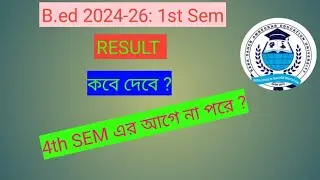 B.ed 1st sem result / Bsaeu new update