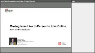 Moving from Live In-Person to Live Online   What You Need to Know