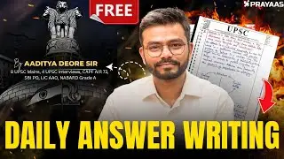 DAW for UPSC Mains 2026 | FREE Daily Answer Writing | By  PRAYAAS Education