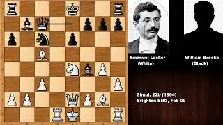 Emanuel Lasker vs William Brooke - Brighton (1904)