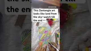A bird&rsquo;s-eye view&hellip; but make it zentangle😍 #zentangle #zentangleart #artshorts #drawingtutorial