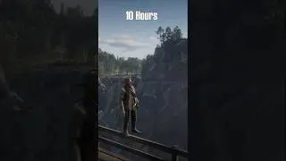 High Jump in RDR2 10 hours vs 1000  hours of gameplay#shorts #viralshorts #trendingshorts