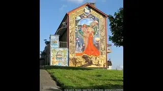 A Drive into Armagh along Irish Street then left past Ard Macha Mural.