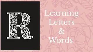 Letter R. Words that start with letter R. Learning words