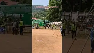 Gor Mahia team bus arrives at Gusii Stadium ahead of the 2PM showdown against Shabana! #gormahia