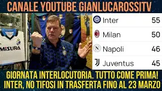 CLASSIFICA IMMUTATA, MA L'INTER SARÀ  SENZA TIFOSI PER LE PROSSIME TRE TRASFERTE. ORA COPPA ITALIA!