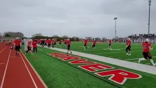WATCH NOW: Northwestern College football players warm up
