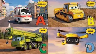 🚗 ABC Vehicles Song for Kids | Learn A to Z Transport Names | Fun & Educational! 🚁🚜 | #abcd #kids