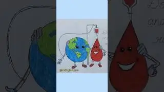 World blood donor day drawing | World blood donor day poster #worldblooddonorday #shorts #ytshorts