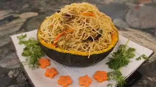 How to make Taiwanese Kabocha Stir Fried Rice Noodle (台式南瓜炒米粉）