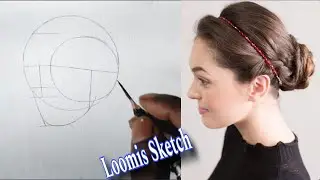 Extreme Charming Beauty Portrait Face Drawing Using Loomis Method Techniques