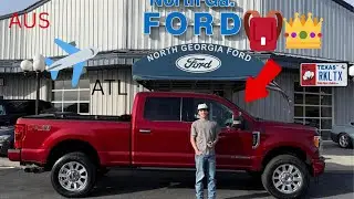 We flew ACROSS the COUNTRY to buy my DREAM TRUCK! 👑🎒(F250 Limited)