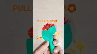 Magic Paper Flower 🌼 | Pull & Bloom DIY |Hidden Flower Surprise 🌸 | Easy Paper Craft