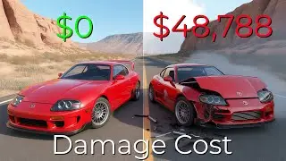 Realistic Crashes BeamNG Drive Damage Cost Toyota Supra mk4 | Epic Wallet Survival