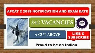 AFCAT 2 2019 NOTIFICATION | STRATEGIES | ALL DETAILS | GOVT CRACKERS