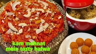 Aajke Ghar ka Khana/Cooker mein Bina Kaddukas Gajar ka Halwa/Brown Biryani Vlog