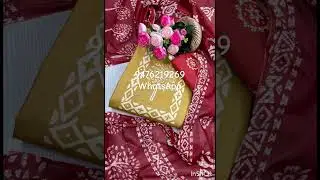 Batik print cotton churidar material #youtube #salwarsuit #churidarmaterials #fashion #cotton