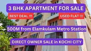 Used Apartment for sale in Kochi near Kochi Metro's Elamkulam Metro Station by owner