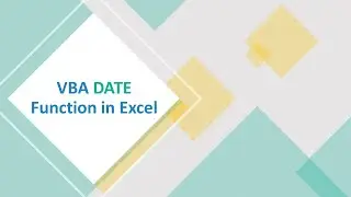 VBA Date Function in Excel