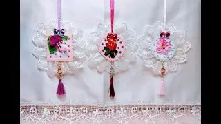🌸Ribbon Embroidered,Flower Tags using metal dies from my stash🌹