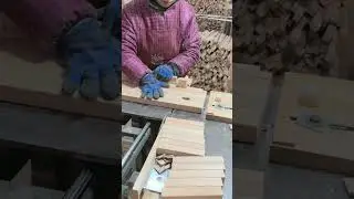 Smooth wooden pieces cutting process #wood #cutting