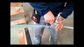 Aplicacion Super Spacer en vidrio doblado curvo