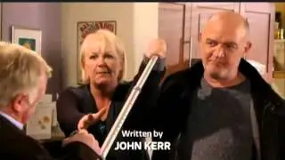 Coronation Street Episode 8858 Micheal Rodwell Attacks Pat Phelan with his crutch