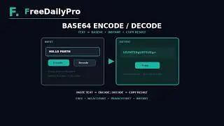 How to Encode & Decode Base64 Online Free No Signup | FreeDailyPro.com