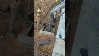 Column Footing Casting 👍#pouringconcrete #shortsviral