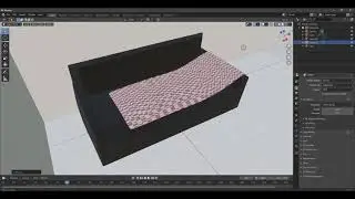 Blender Study Session - Sofa, Blanket, Wardrobe | 40 Minutes Timelapse
