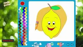 Easy Coloring Cartoon Lemon ll step by step coloring for kids