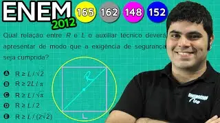 ENEM 2012 Matemática #17 - Diagonal do Quadrado e Inequação (com pegadinha)